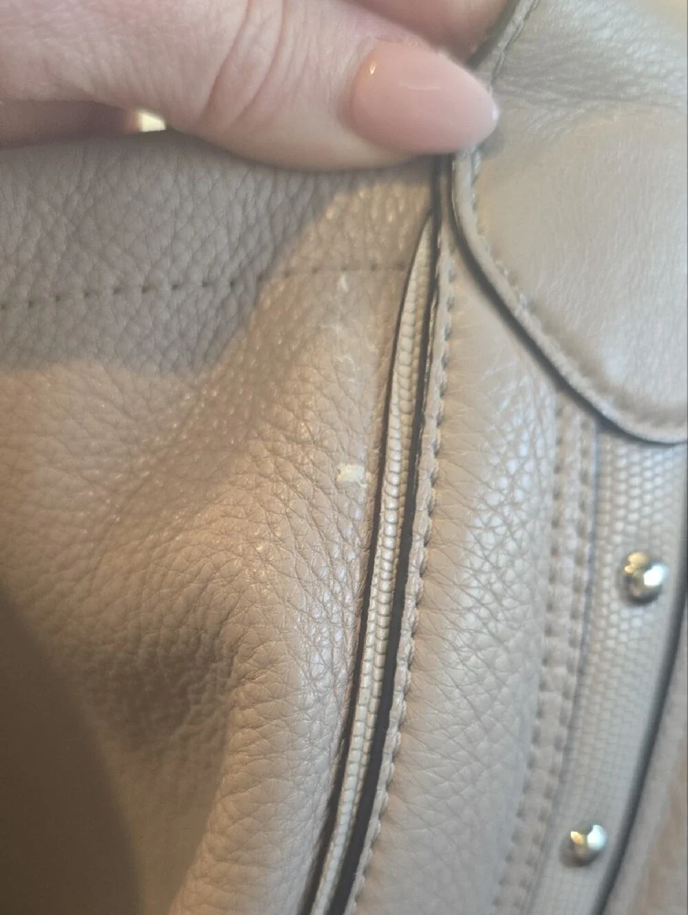 COACH Leather Shoulder Hobo Bag - Taupe ~ $55